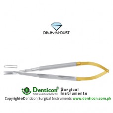 Diam-n-Dust™ Micro Needle Holder Straight - Round Handle - With Lock Stainless Steel, 16 cm - 6 1/4"